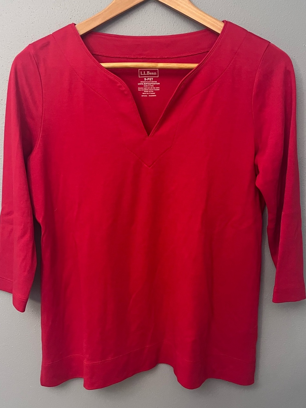 L.L. Bean Women's Split V-Neck Long Sleeve Tee